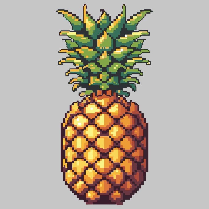 Pixel Pineapple Retro Pixel Art