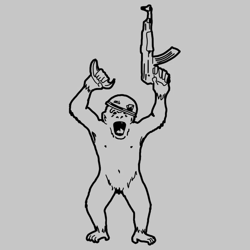 chimp machine gun