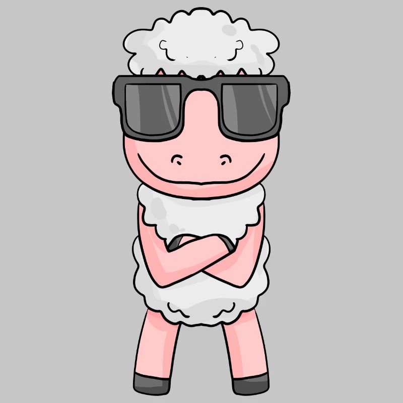 cooles Schaf mit Sonnenbrille