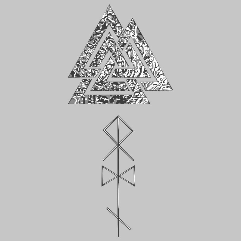 Valknut mit Odin Runen