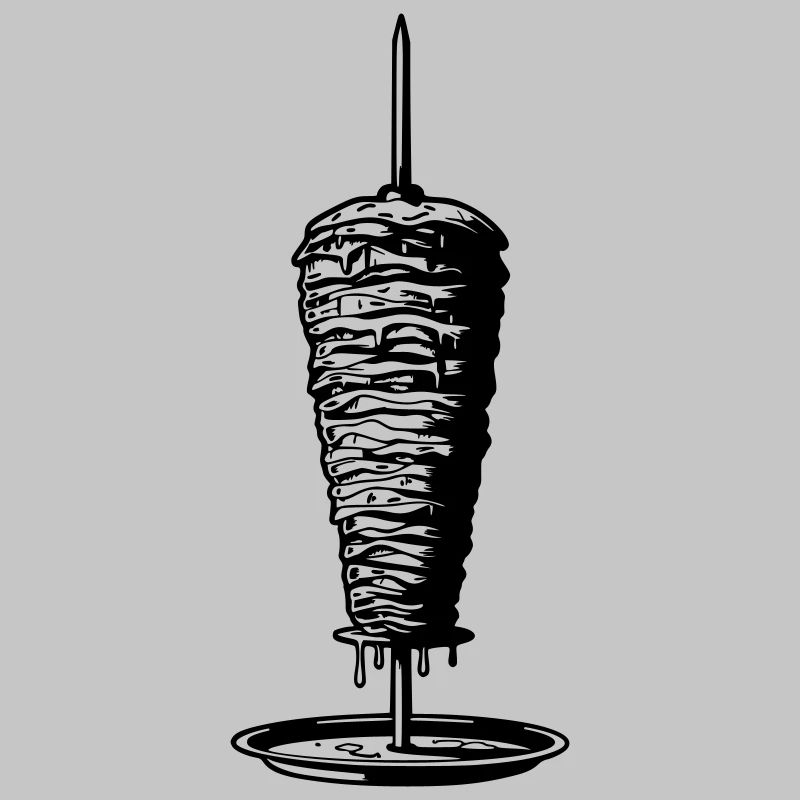Kebab-Brosche