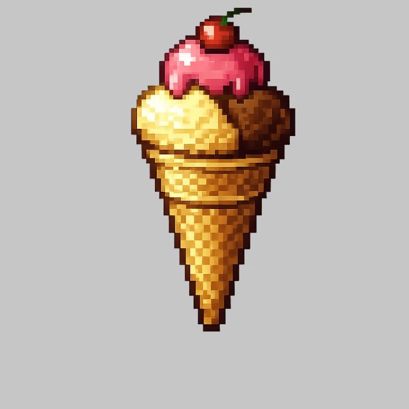 Cornet de glace Retro Pixel