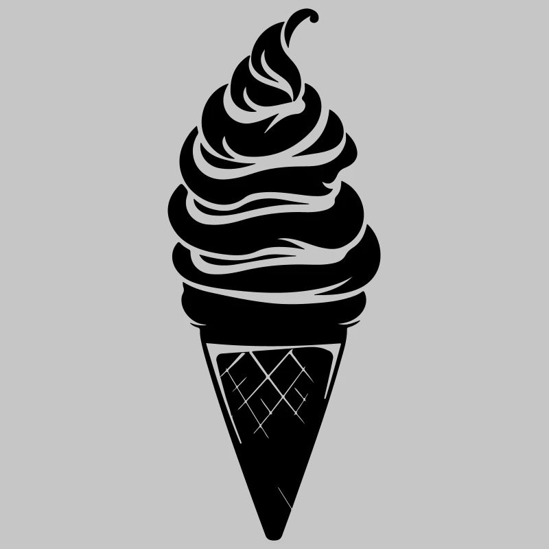 Eiswaffel Silhouette