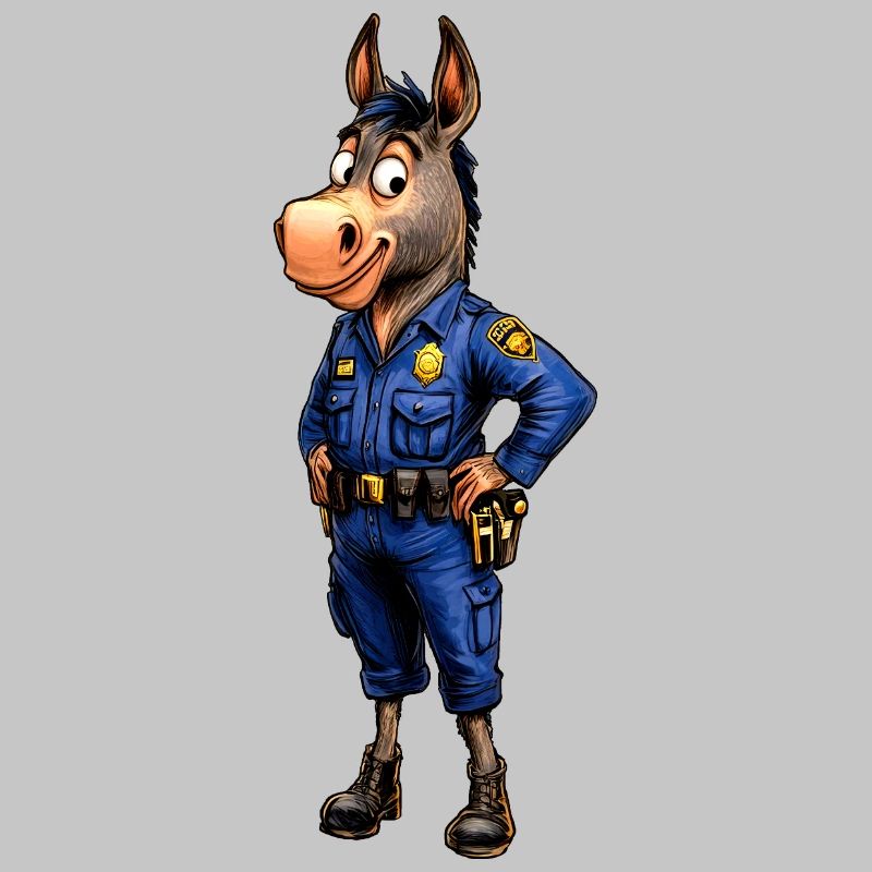 Polizei Esel