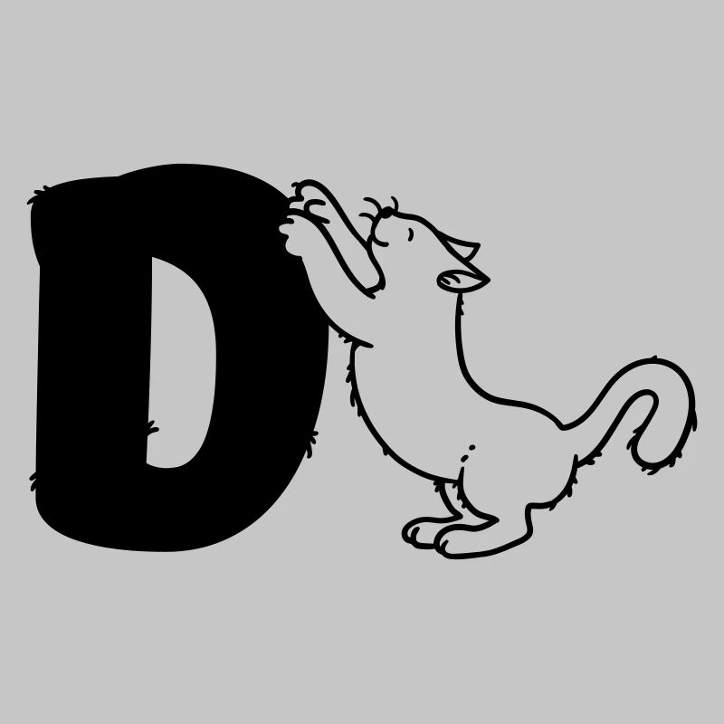 Katze Buchstabe D