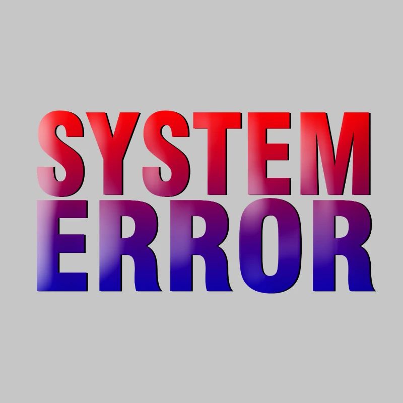 System Error Gradient Typo
