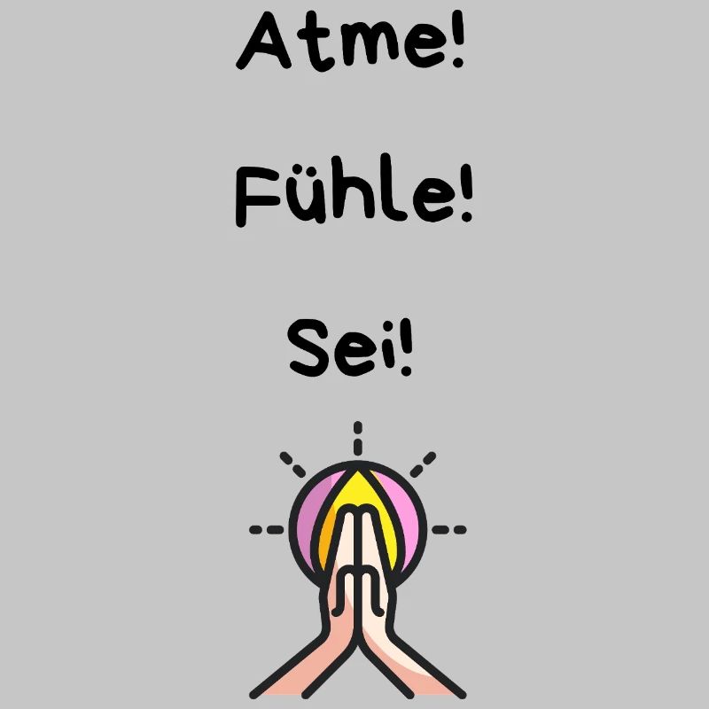 Prayer hands with glowing mandala