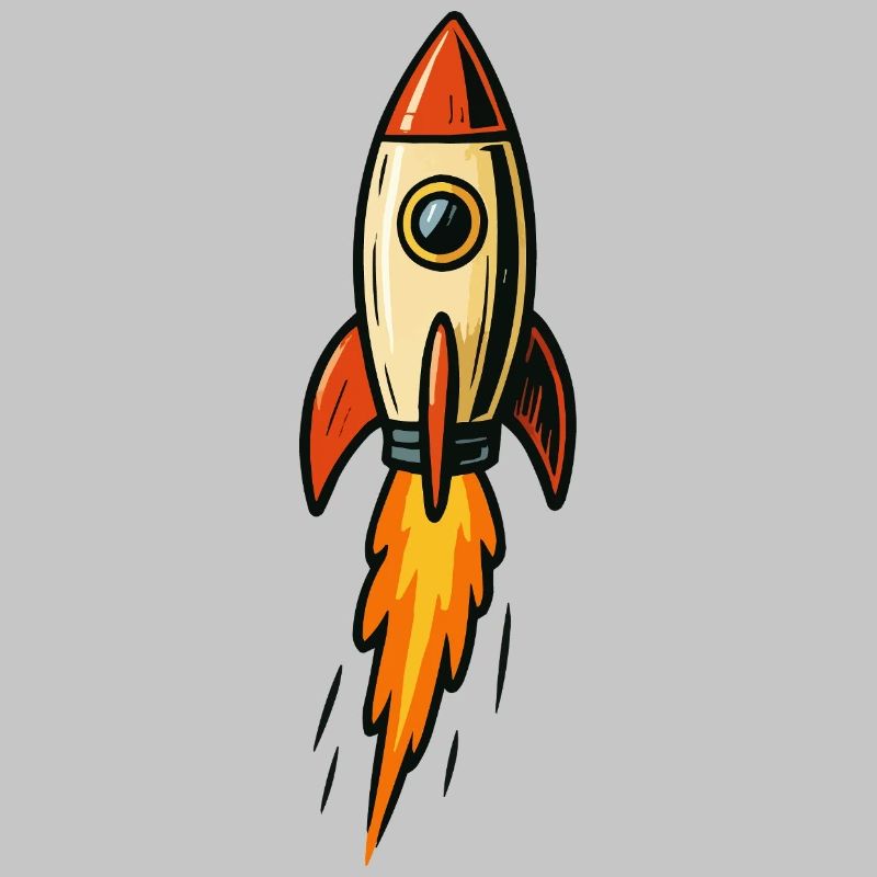 Rocket Illustration Fire Flight