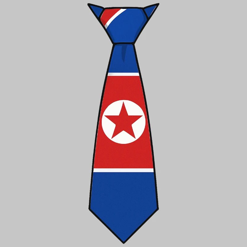Cravate Corée du Nord – Conception du drapeau