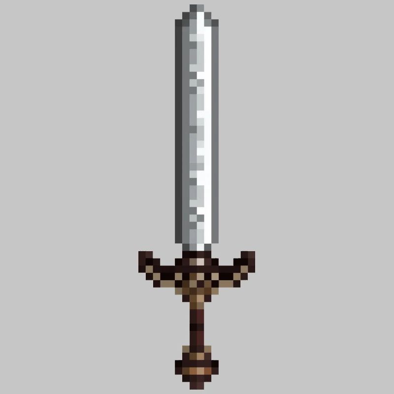 Épée pixel art style rétro 8 bit