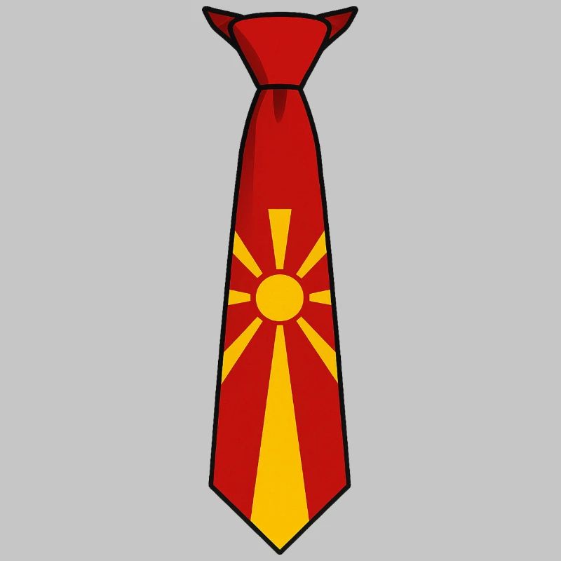Cravate Macédoine – Conception du drapeau