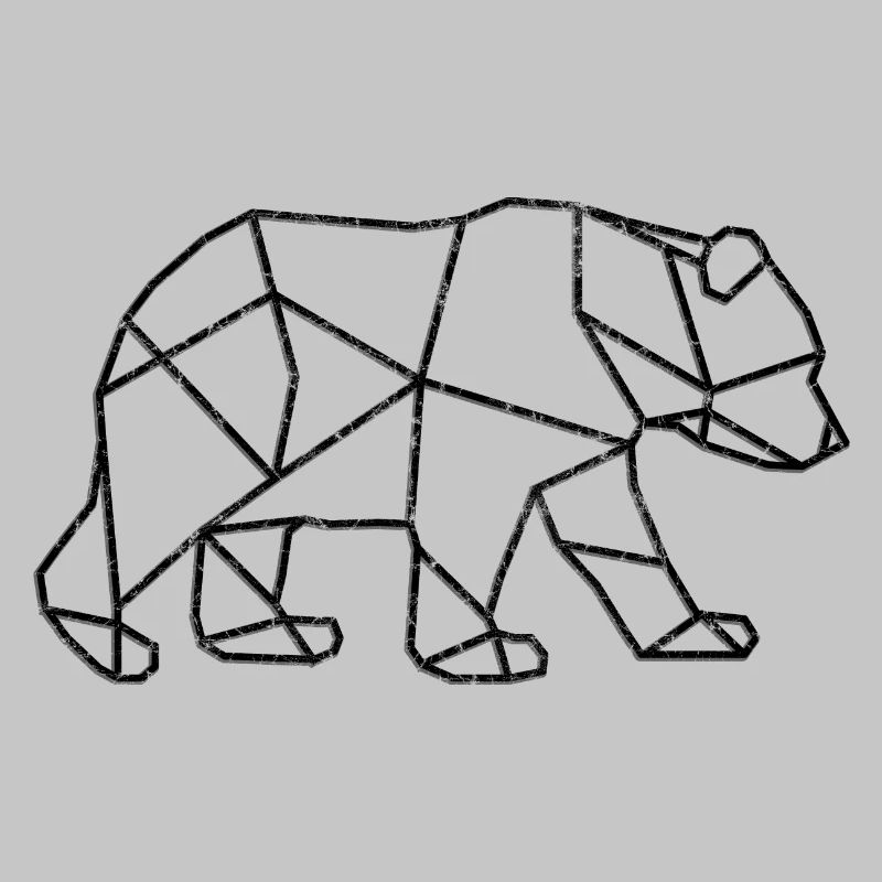 Geometric Bear Prism Pattern