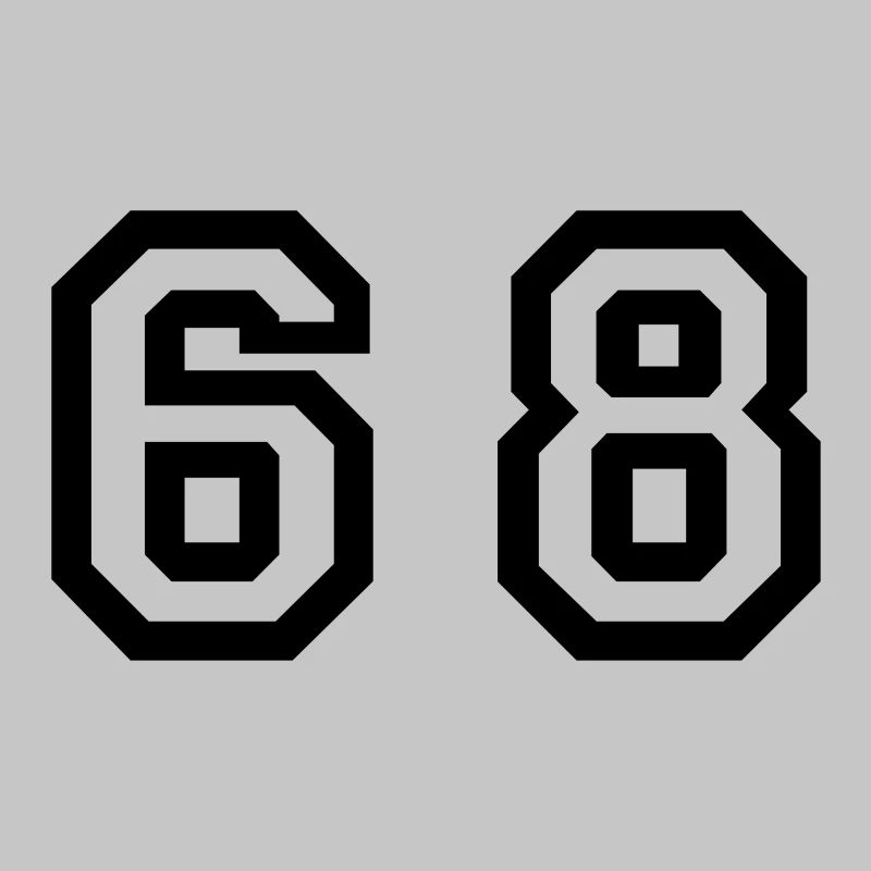 Number - 68 - Sixty Eight