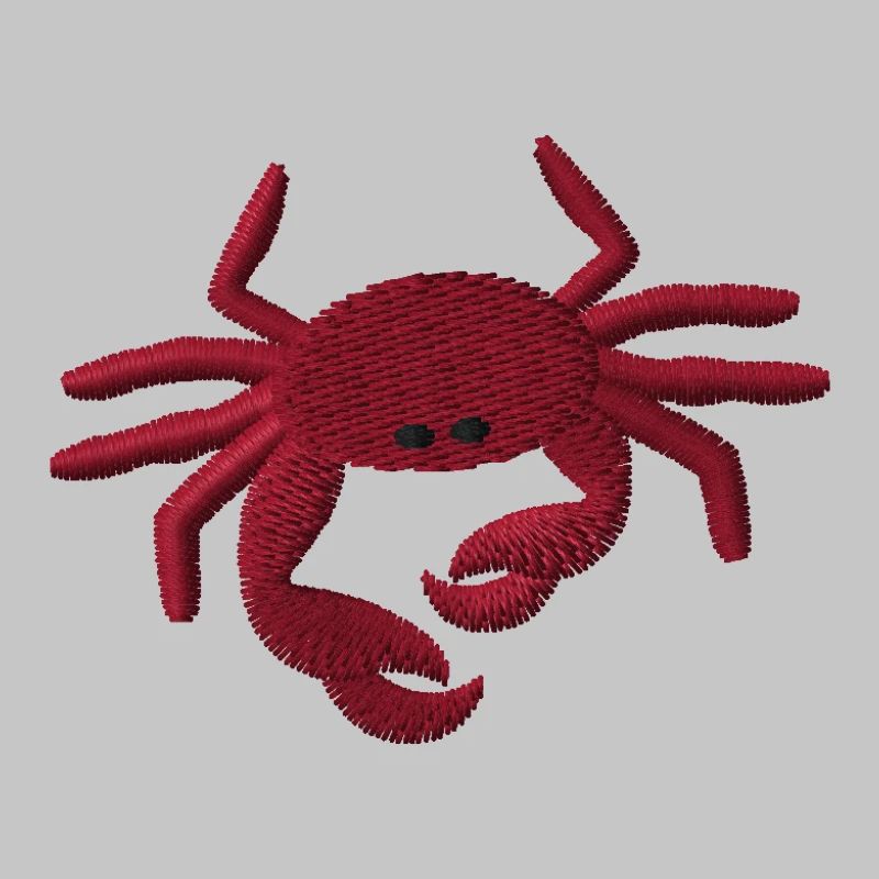 Crab embroidered