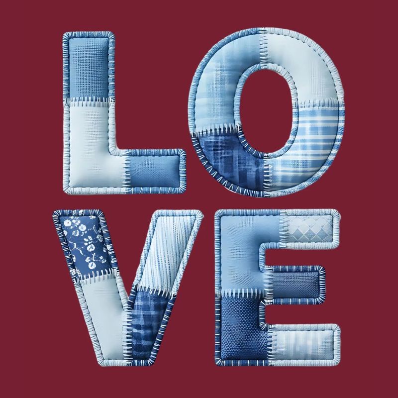 Love Moderne Patchwork Kunst