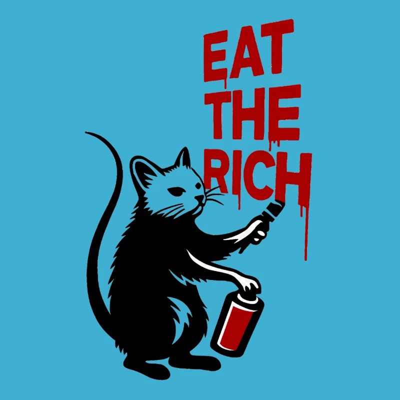 Protest Cat Graffiti Print