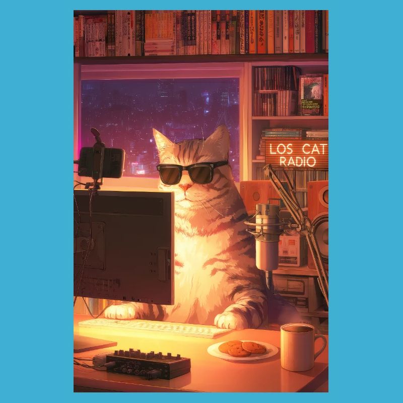 Cat Stream Neon Studio