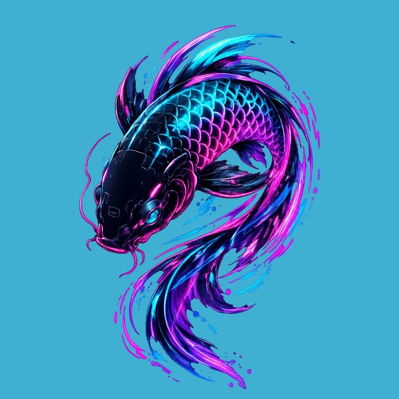 Neon Koi Flow
