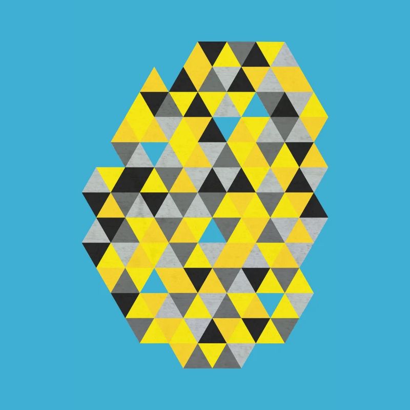 Geometric triangle pattern Sunny Yellow