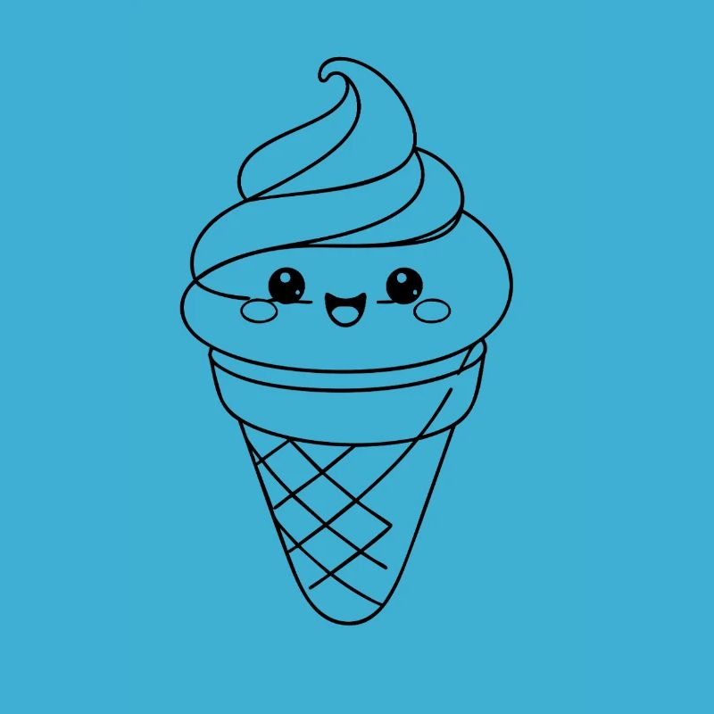 Softeis Eiscreme Icon Minimal Statement