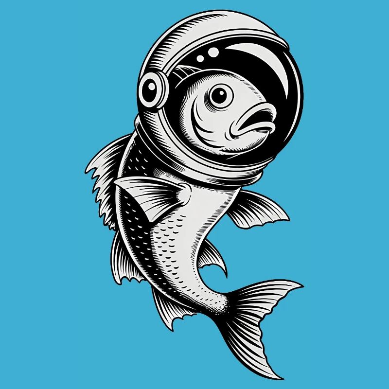 Poisson dans l’espace - Logo Cool Astonomy