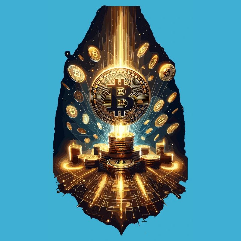 Bitcoin Explosion Digital Artwork