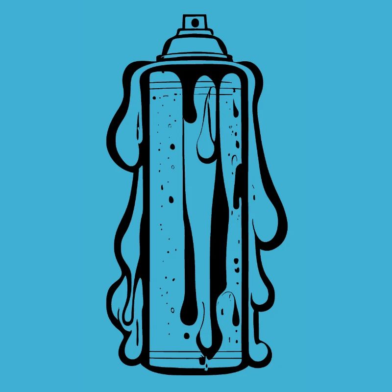 Comic Spray Can with Drops
