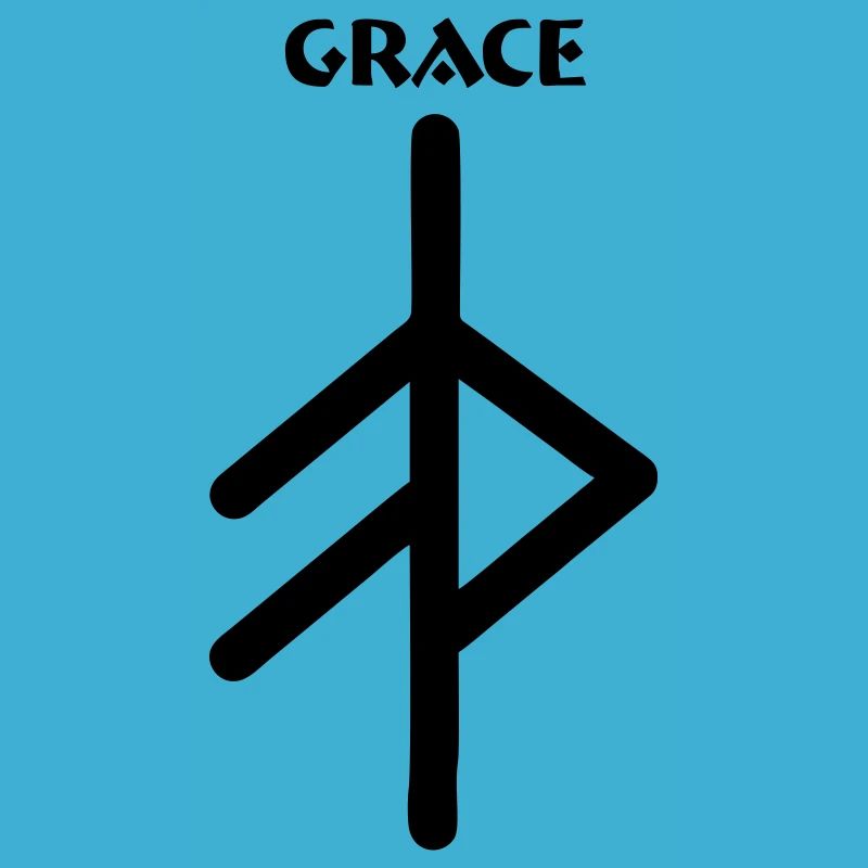 Wikingerrune Symbol Gnade, Barmherzigkeit Text GNADE