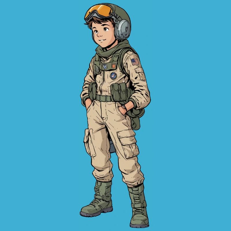 Vintage Comic Fighter Pilot