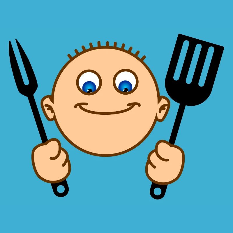 Fröhliche Hilfe in der Küche oder BBQ