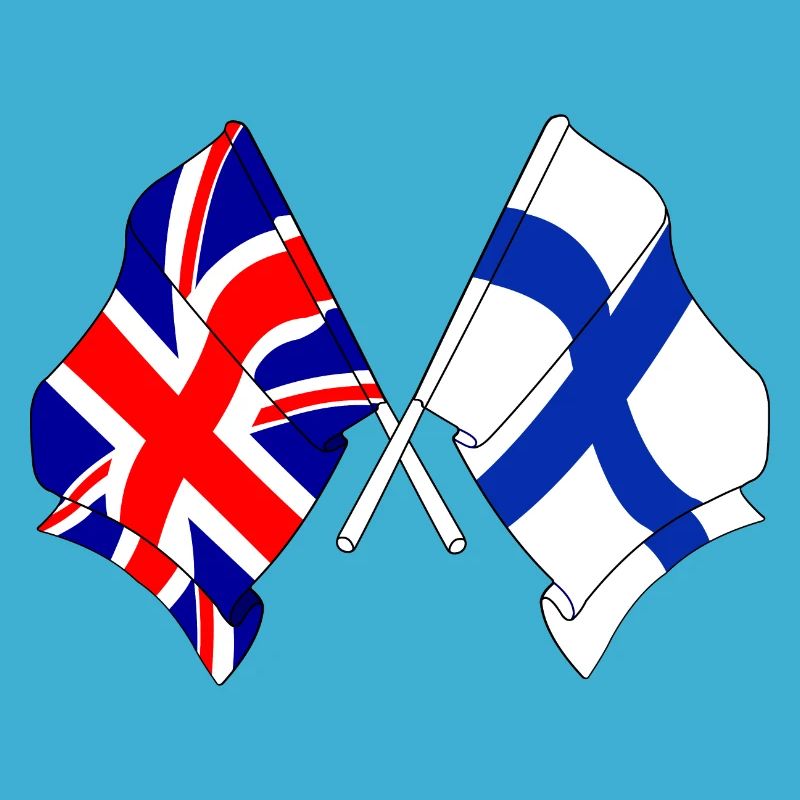 Drapeau Angleterre, drapeau Finlande