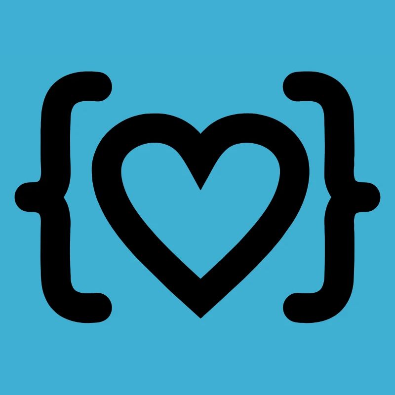Herz des Programmierer-Code-Logos
