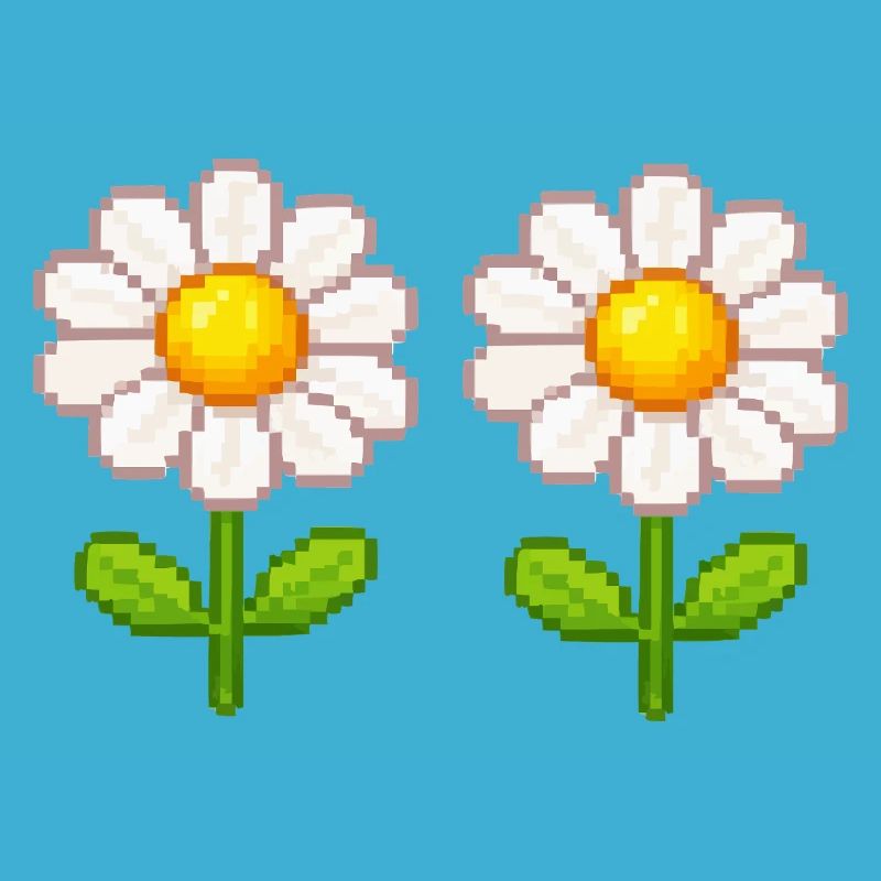 Fleurs doubles Pixel Daisy