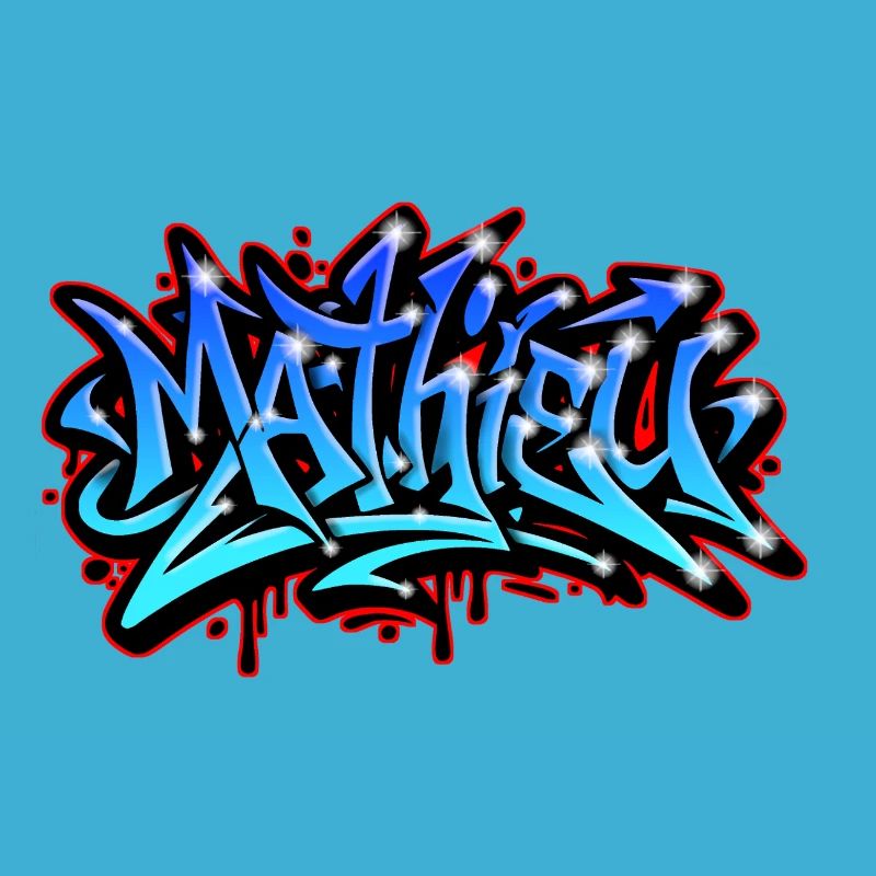 Mathieu Graffiti Neon imprimable sur textile 