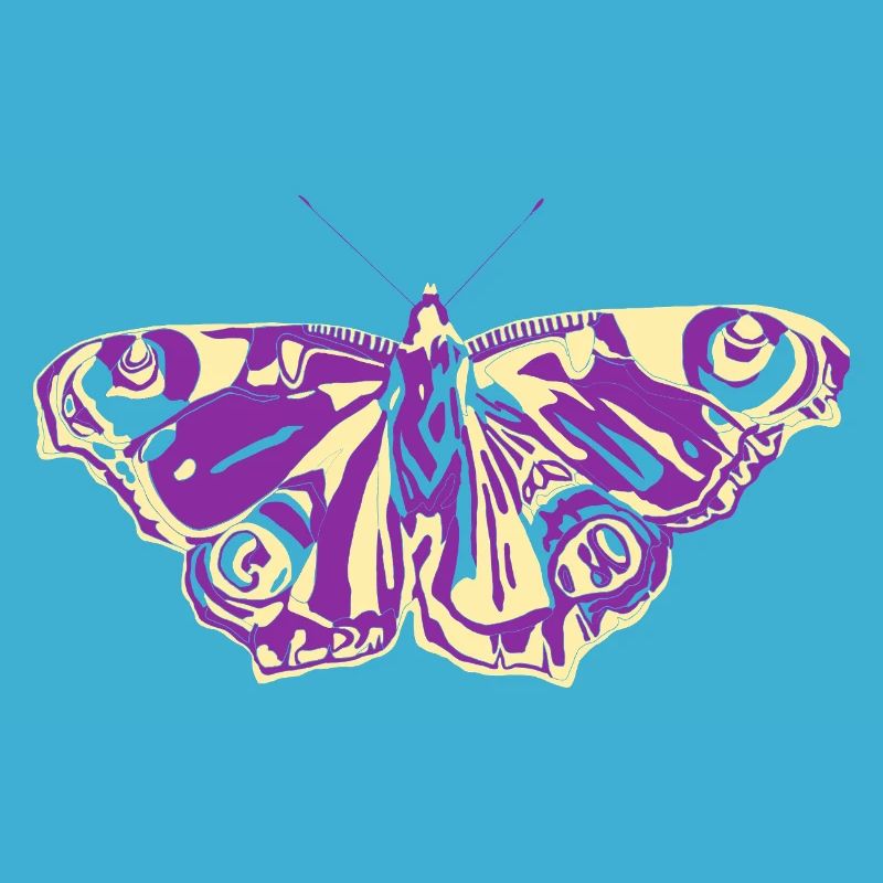 Papillon jaune violet
