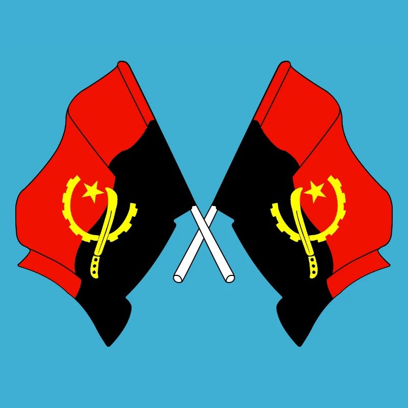Two flags Angola