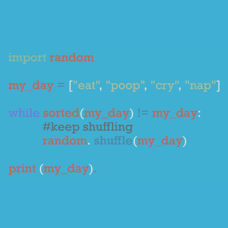 Funny python code about everyday life, baby