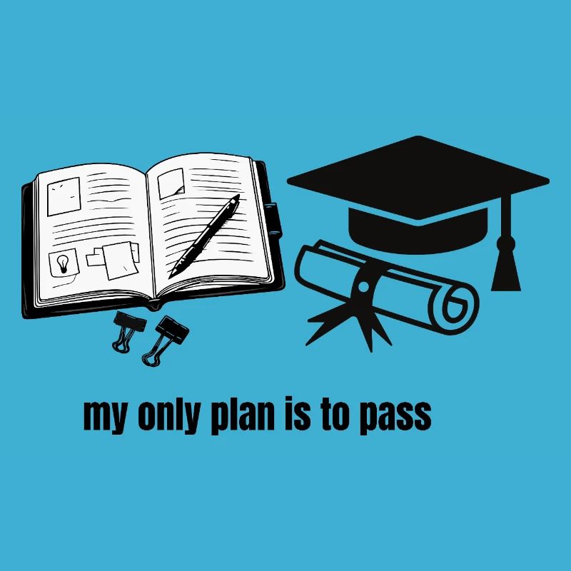 My Only Plan Is To Pass - Motivational Student Gra