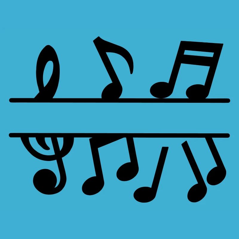 Notes de musique avec bannière de texte de clé musicale