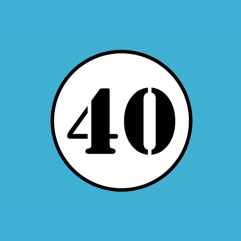 NUMMER 40 Vierzig Geburtstag Geschenk