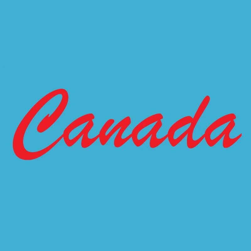 Lettrage Canada Script Rouge