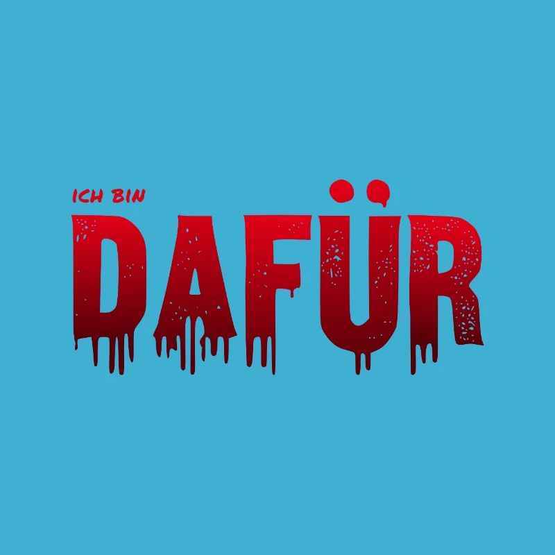 Ich bin dafür - positive rote Typografie