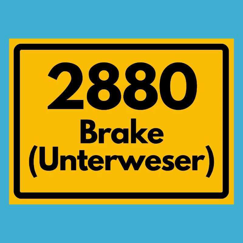 OLD POSTCODE ZIP CODE RETRO 2880 BRAKE UNTERWESER!