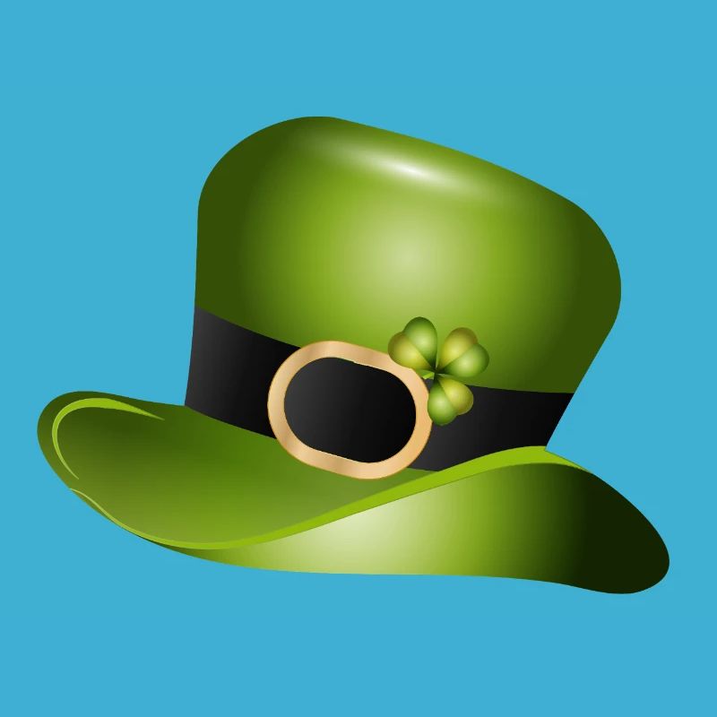 Haut-de-forme vert avec trèfle – Saint Patrick