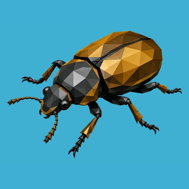 Geometric Low-Poly Insect