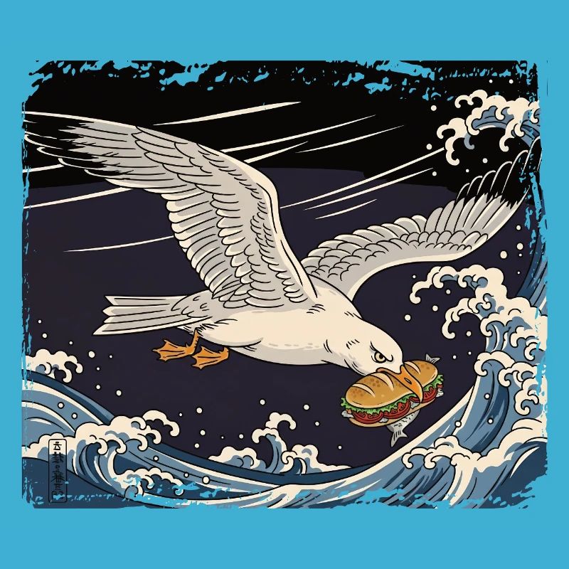 Seagulls Steals Sandwich Funny