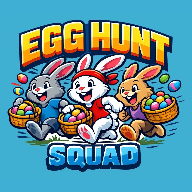 Egg Hunt Squad Kids Easter Easter Egg