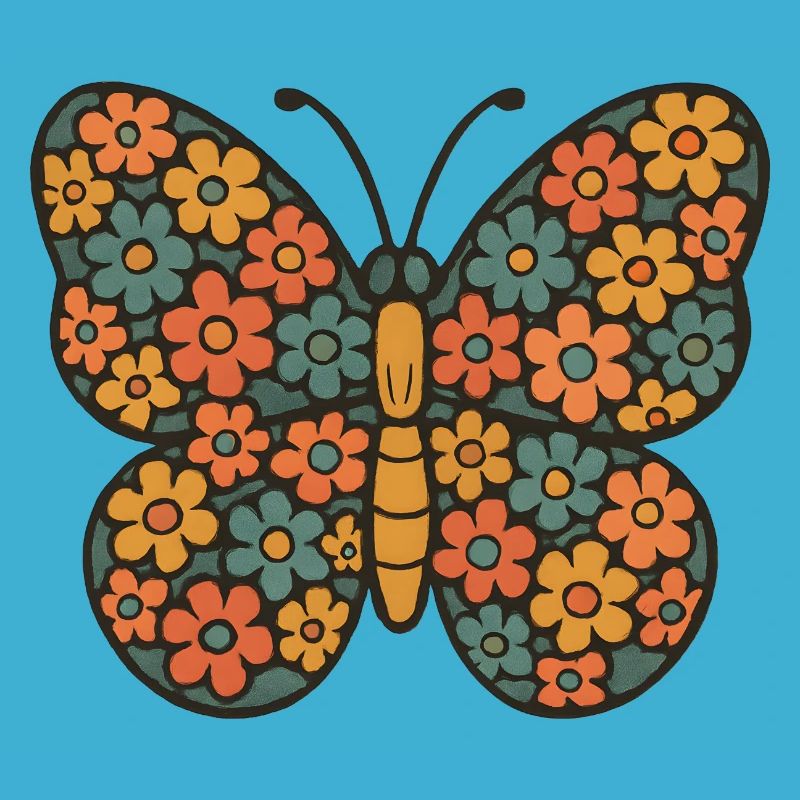 Flower Butterfly Pattern