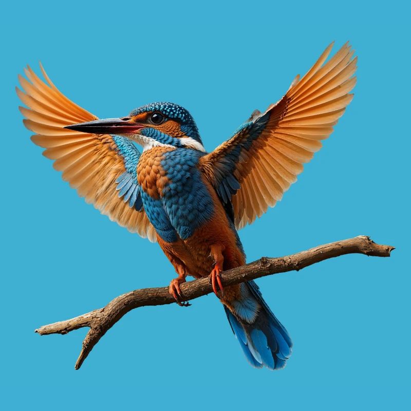 Lebhafter Eisvogel im Flug