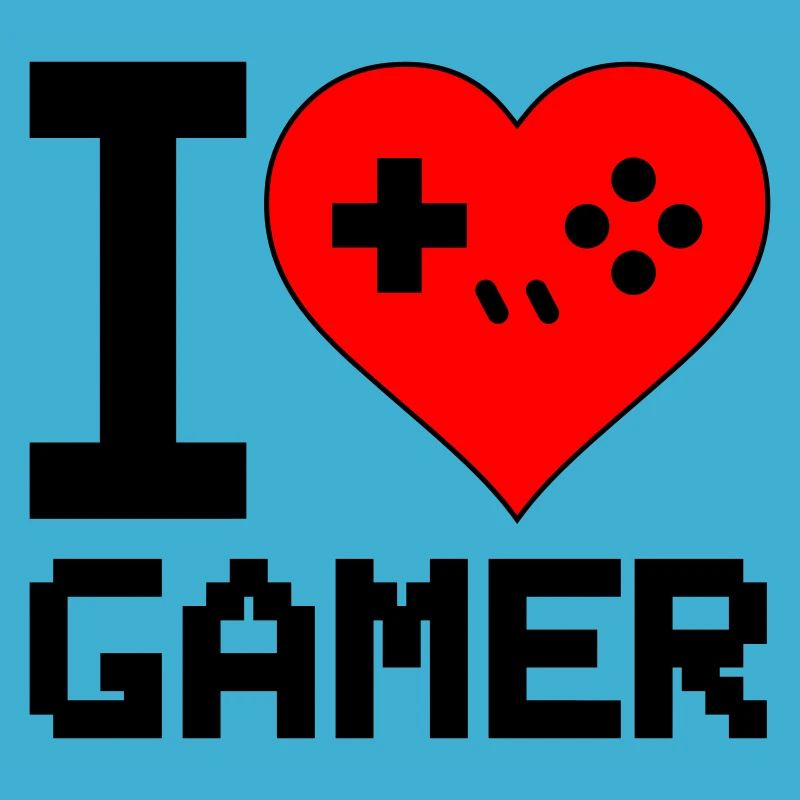 Herz mit Game-Controller Silhouette